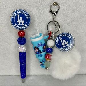 Los Angeles Dodgers Pen and Keychain Set
